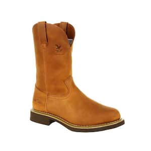 Men's Carbo-Tec Wellington Work Boot - Soft Toe - PRAIRIE CHESTNUT- Size 14(W)