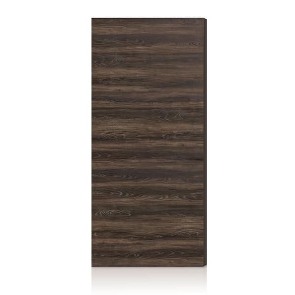48 in. x 96 in. Walnut Texture Flush Hollow Core Composite Interior Door Slab