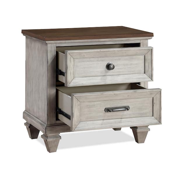 NEW CLASSIC HOME FURNISHINGS New Classic Furniture Mariana 5-Piece Vintage  Cream E King Wood Bedroom Set (Bed, Dresser, Mirror, Nightstand, Chest)  00-2114-15C - The Home Depot