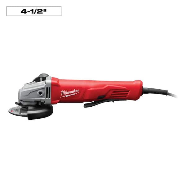 Milwaukee 11 Amp Corded 4-1/2 in. Small Angle Grinder Paddle Lock-On