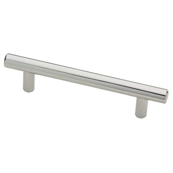 Liberty Steel Bar 3-3/4 in. (96 mm) Polished Chrome Cabinet Drawer Pull