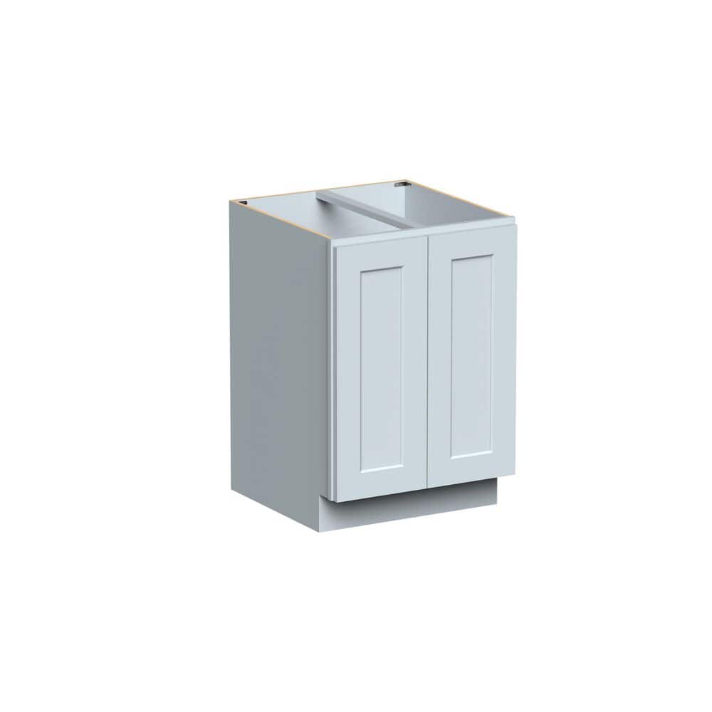 "Shaker Style 24"" W x 24"" D x 34.5"" H Wood Frame Ready to Assemble Full Height Door Base Kitchen Cabinet in Dove Grey" price history on PriceWatchPro