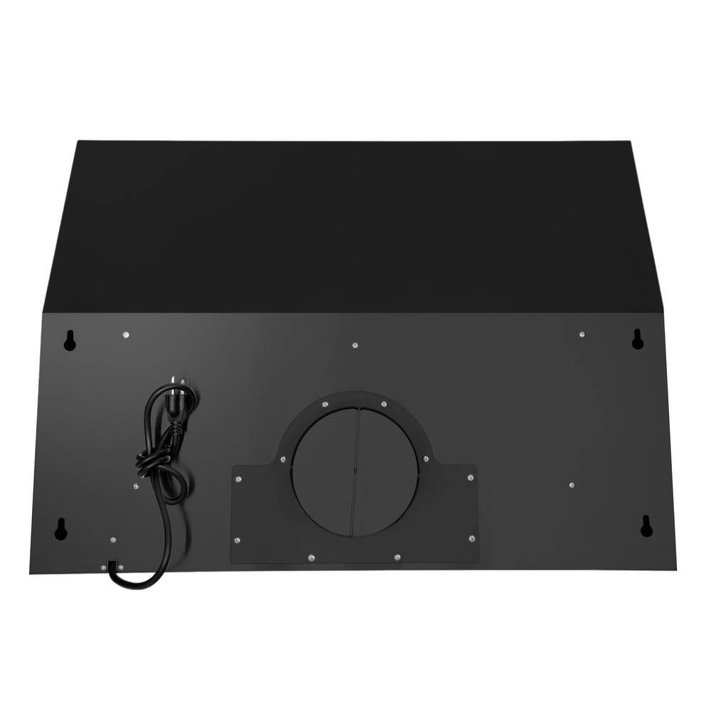 30-Inch Matte Black Stainless Steel Under Cabinet Range Hood