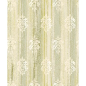 Alison Green Damask Motif Paper Strippable Roll (Covers 57.8 sq. ft.)