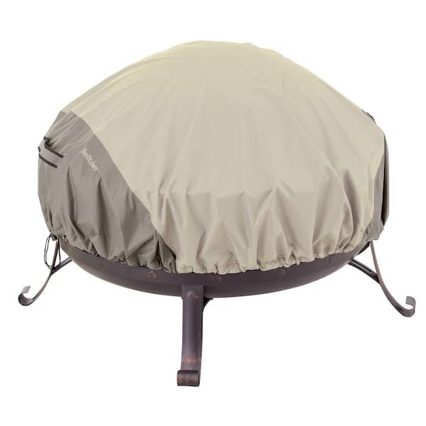 Classic Accessories Belltown 44 in. Sidewalk Grey Round Patio Fire Pit Cover