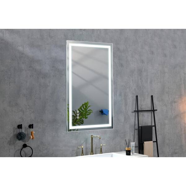 40 in. W x 24 in. H Small Rectangular Framed Bathroom Vanity Mirror in ...