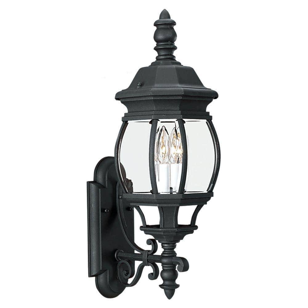 Wynfield 2-Light Black Outdoor 23.5 in. Wall Lantern Sconce price history on PriceWatchPro