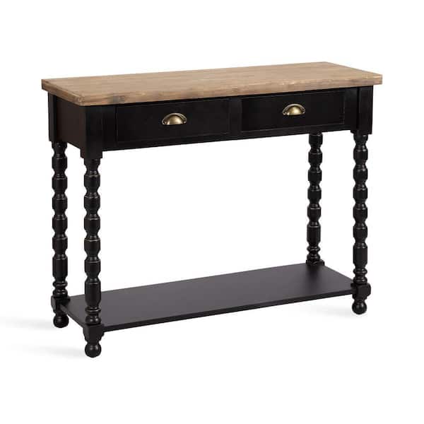 Kate and Laurel Rutledge 40 in. Black Rectangle MDF Console Table