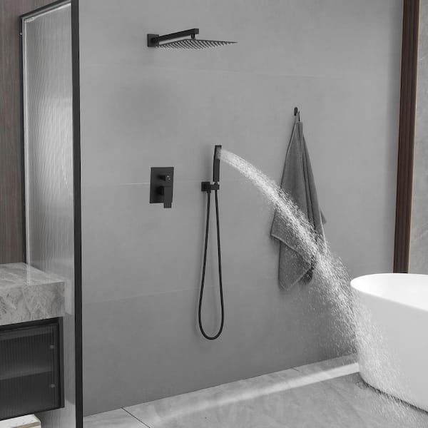 Single Handle 2-Spray Shower Faucet 2.5 GPM with 180° Swivel, Adjustable Flow Rate in Oil Rubbed Bronze