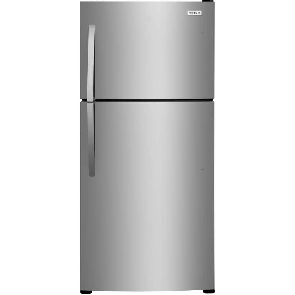 Frigidaire 30 in. 20 cu. ft. Freestanding Top Freezer Refrigerator in Stainless Steel Energy Star, Silver