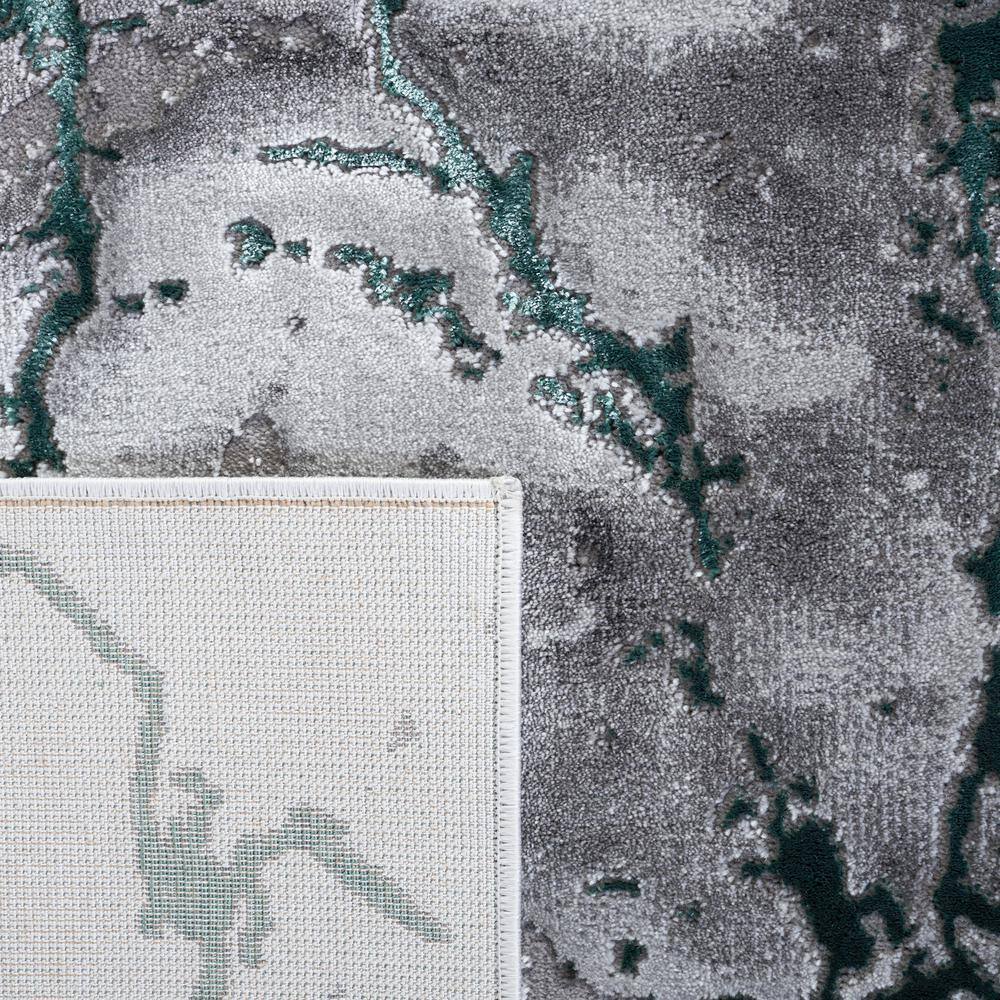 Gray and Pink Abstract Marble Runner Rug, 2'3" x 12'