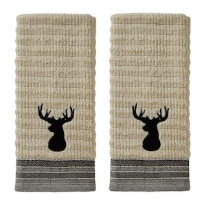 Aspen Lodge 2 Piece Hand Towel Set, wheat, cotton