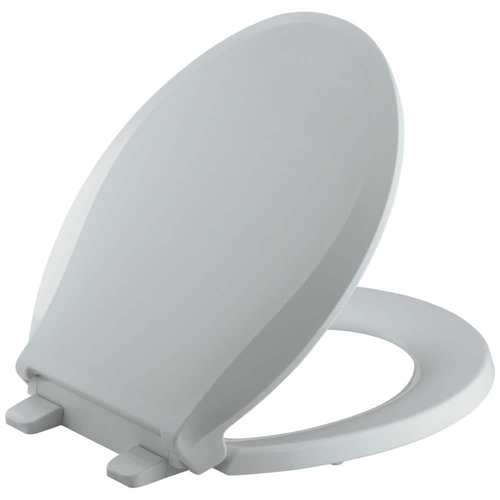 Cachet Quiet-Close Round Front Closed-Front Toilet Seat with Grip-Tight Bum