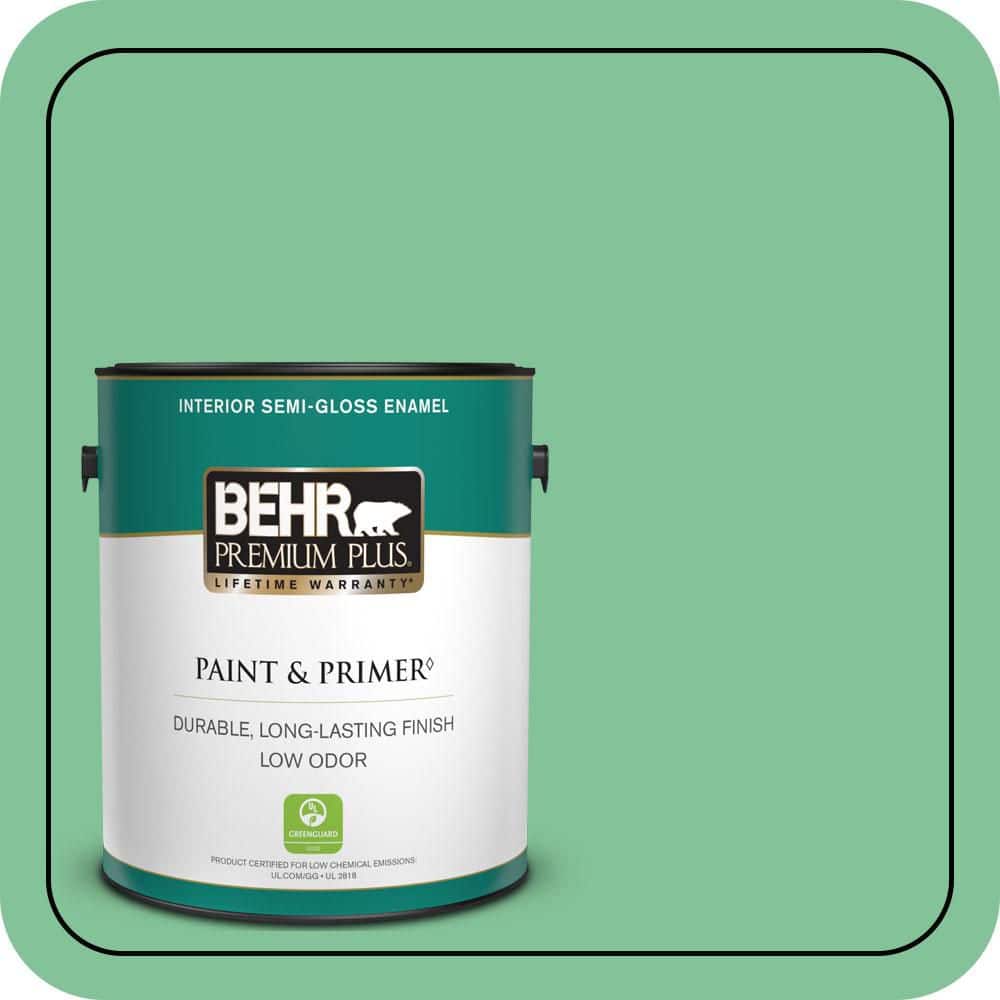 1 gal. #P410-4 Willow Hedge Semi-Gloss Enamel Low Odor Interior Paint & Primer price history on PriceWatchPro