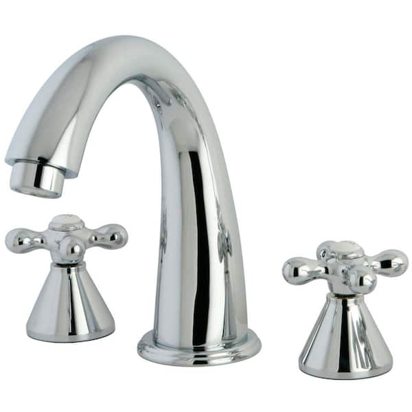 Kingston Brass Naples 2-Handle Deck Mount Roman Tub Faucet in Polished ...