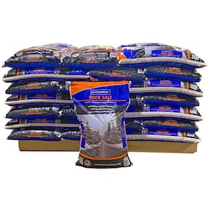 50 lbs. Rock Salt Enhanced with Color Indicator, Corrosion Inhibitor Bag Screen and Dried Rock Salt (49-Bags)