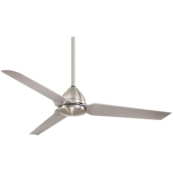 MINKA-AIRE Java 54 in. Indoor/Outdoor Brushed Nickel Wet Ceiling Fan with Remote Control