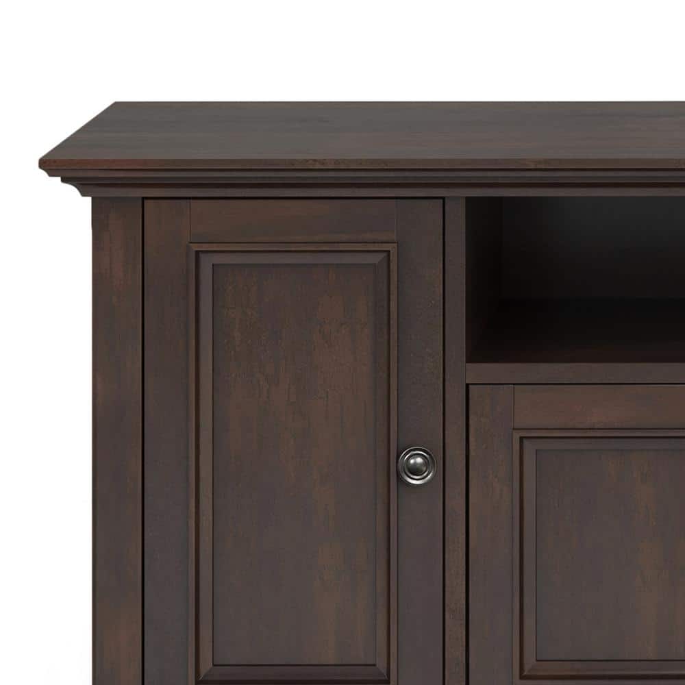 Brunette Brown Traditional Solid Wood 72" TV Media Stand