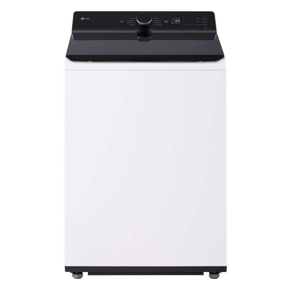 LG - 5.5 Cu. Ft. High Efficiency Smart Top Load Washer with EasyUnload - Alpine White