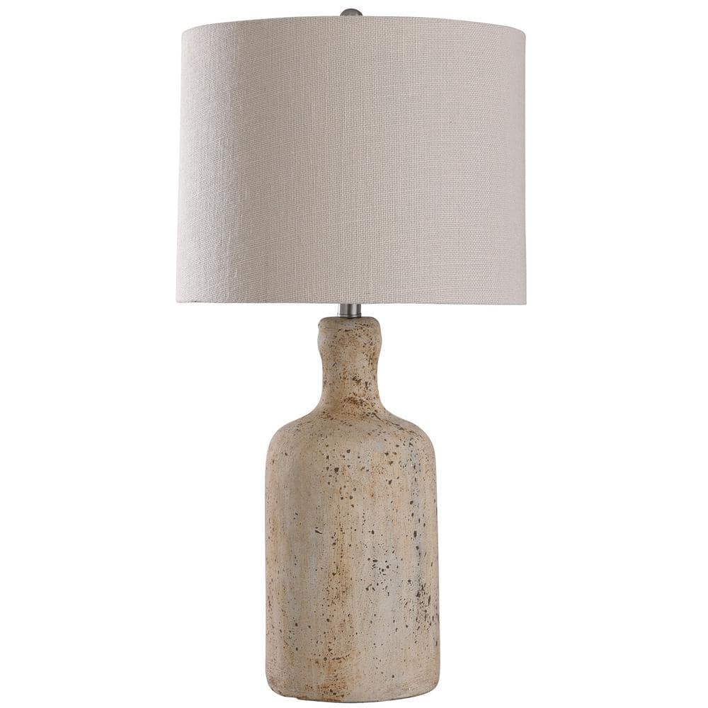StyleCraft Olney 30 in. Multi-Color Cream Bedside Lamp L318119DS