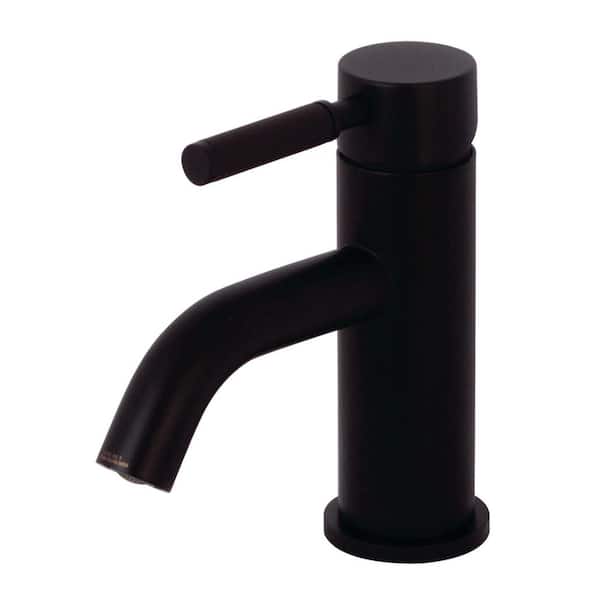Kingston Brass Single Hole Single-Handle Bathroom Faucet in Matte Black