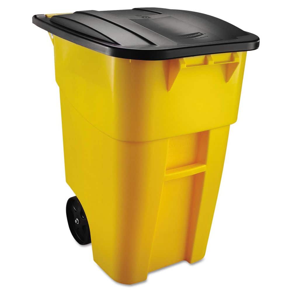 Rubbermaid Commercial Products Brute 50 Gal. Yellow Plastic Square