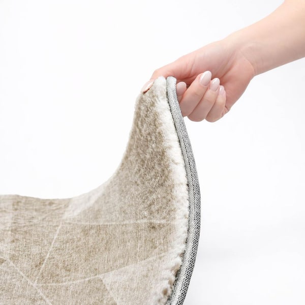 Dream Shag Premium Machine Washable Abstract ADS636 Taupe 2 ft. x 3 ft. Accent Rug
