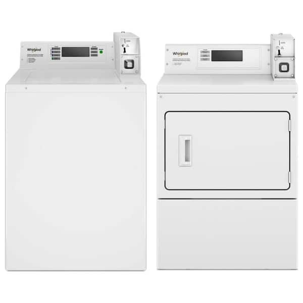 3.3 cu. ft. Top Load Washer and 7.4 cu. ft. 240-Volt Dryer Set with Coin Drop