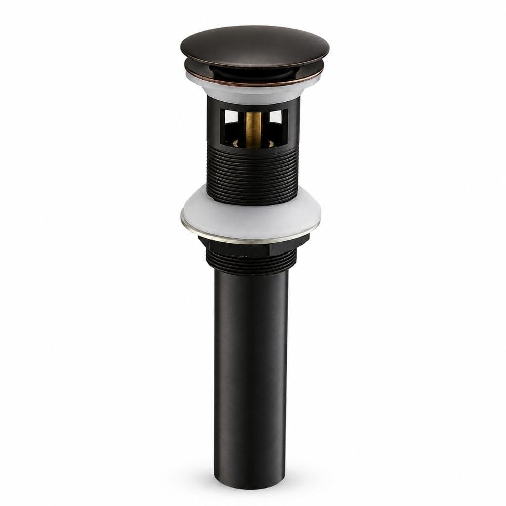 Stainless Steel Bathroom Sink Pop-Up Drain With Overflow with Brass Cap in Oil Rubbed Bronze price history on PriceWatchPro