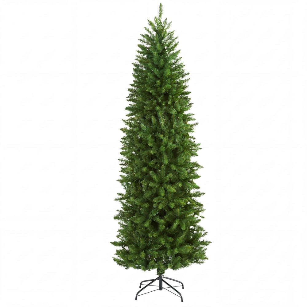 Nearly Natural 7 ft. Green Unlit Slim Mountain Pine Artificial ...