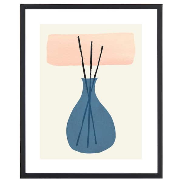 SAFAVIEH Sticks In The City Framed Mixed Media Abstract Wall Art 4 in. x 19 in.