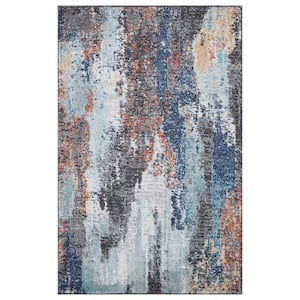 Vintage Collection Victoria Multi 3 ft. x 4 ft. Abstract Area Rug