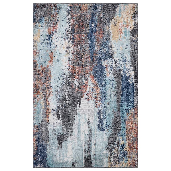 Concord Global Trading Vintage Collection Victoria Multi 3 ft. x 4 ft. Abstract Area Rug