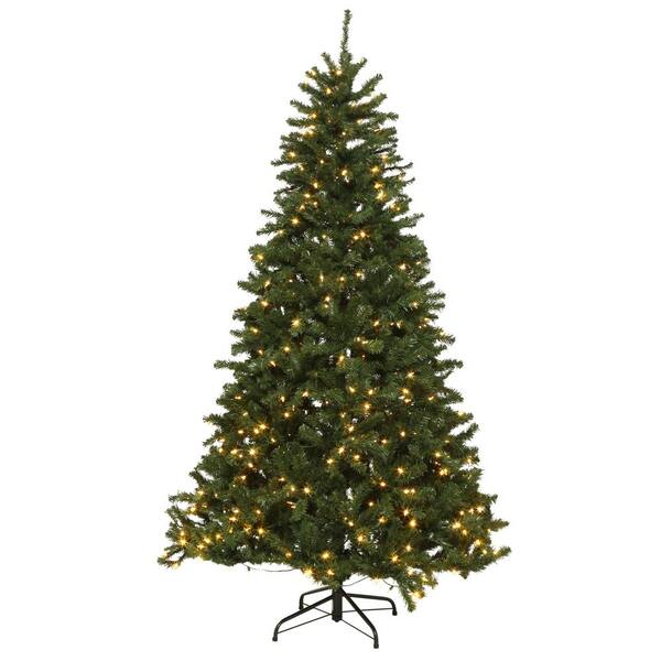 Home Accents Holiday 7.5 ft. North Valley Spruce Artificial Christmas Tree with 500 9-Function LED Lights