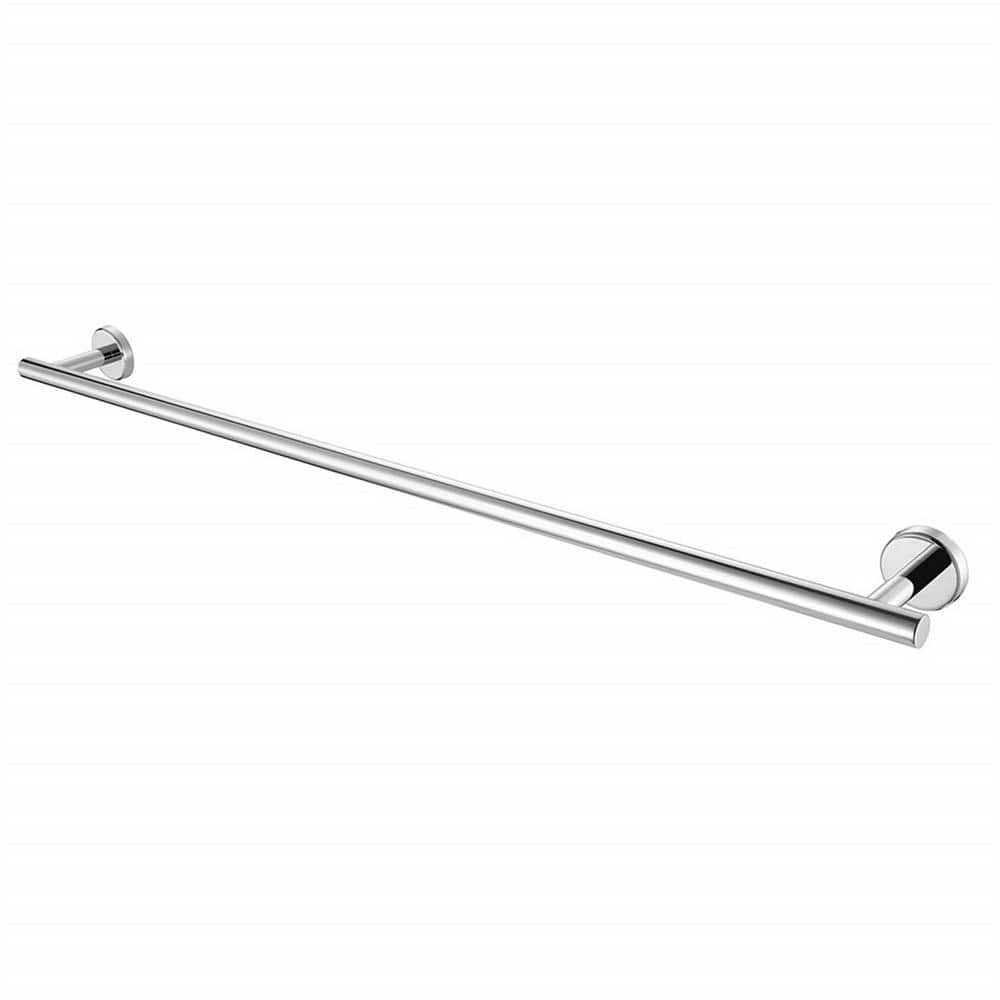 33 in. Wall Mounted Stainless Steel Bathroom Towel Bar Towel Rack in Chrome