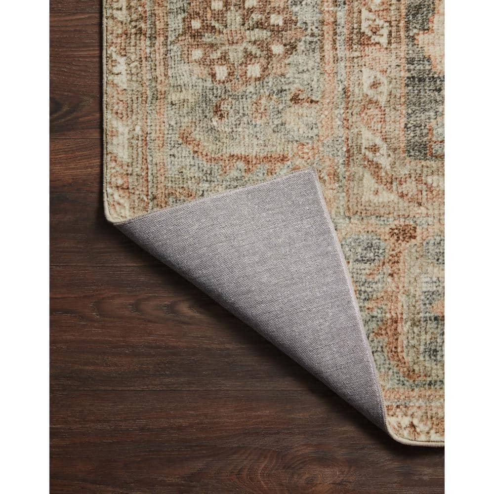 Gray Rectangular Synthetic Oriental Runner Rug 2'-6" x 11'-6"