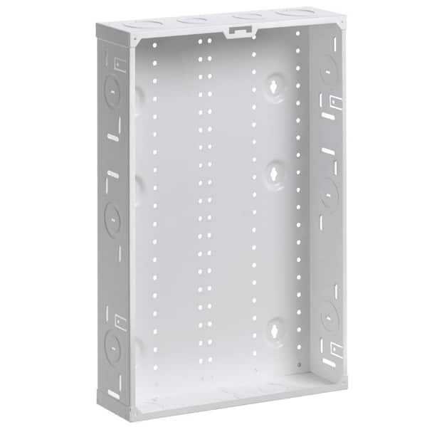 21 in. Structured Media Enclosure for Voice, Data, Video, Audio, and Security - White