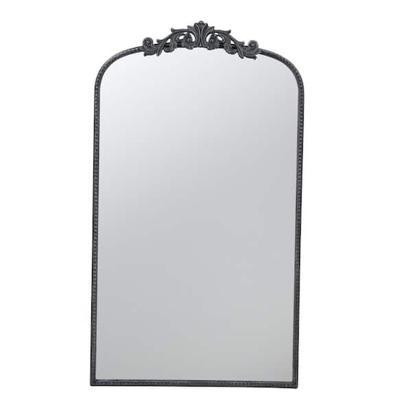 Miscool Anky 24 in. W x 41.7 in. H MDF Framed Black Wall Mounted Decorative Mirror