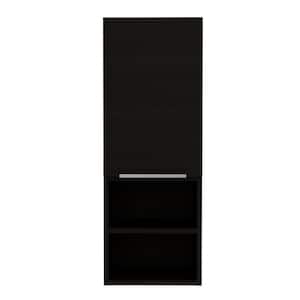 11.81 in. W x 32.17 in. H Rectangular Black Surface Mount Medicine Cabinet without Mirror