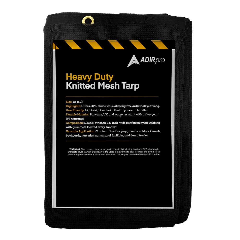 UV Resistant Black Heavy-Duty Tarp 10 ft. W x 14 ft. L