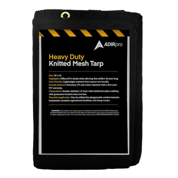 UV Resistant Black Heavy-Duty Tarp 10 ft. W x 14 ft. L