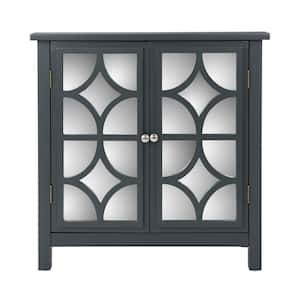 Melora Charcoal Gray Fir Wood Accent Cabinet