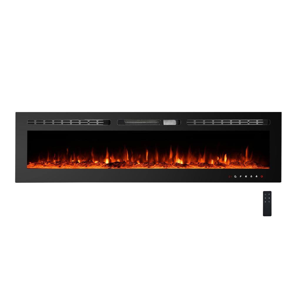 "90"" Wall/Recessed Electric Fireplace, 12 Flame Colors, Remote/Touch, 750/1500W, 9H Timer" price history on PriceWatchPro
