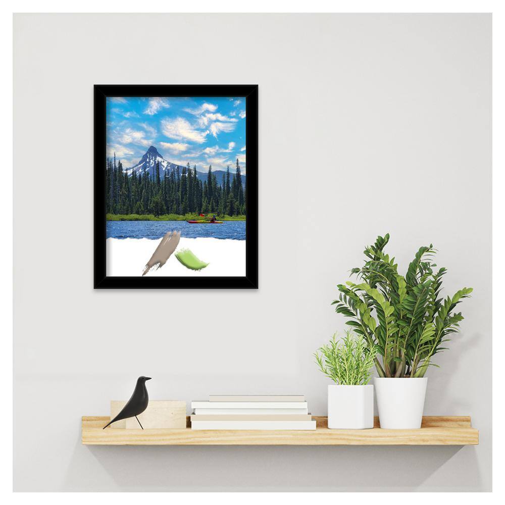 Jet Black Matte Polystyrene 15" x 12" Hanging Picture Frame