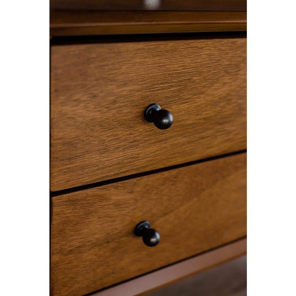 Flynn Grand 28" Brown Mahogany 2-Drawer Nightstand