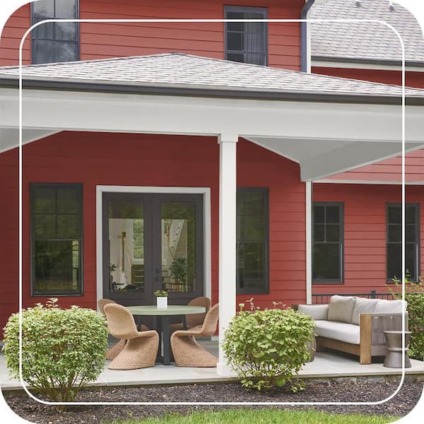 BEHR 5 gal. #PPU2-17 Morocco Red Solid Color House and Fence