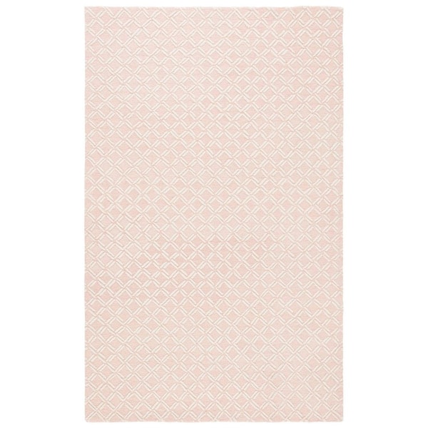 Genre 3 ft. x 5 ft. Pink/Ivory Diamond Geometric Area Rug