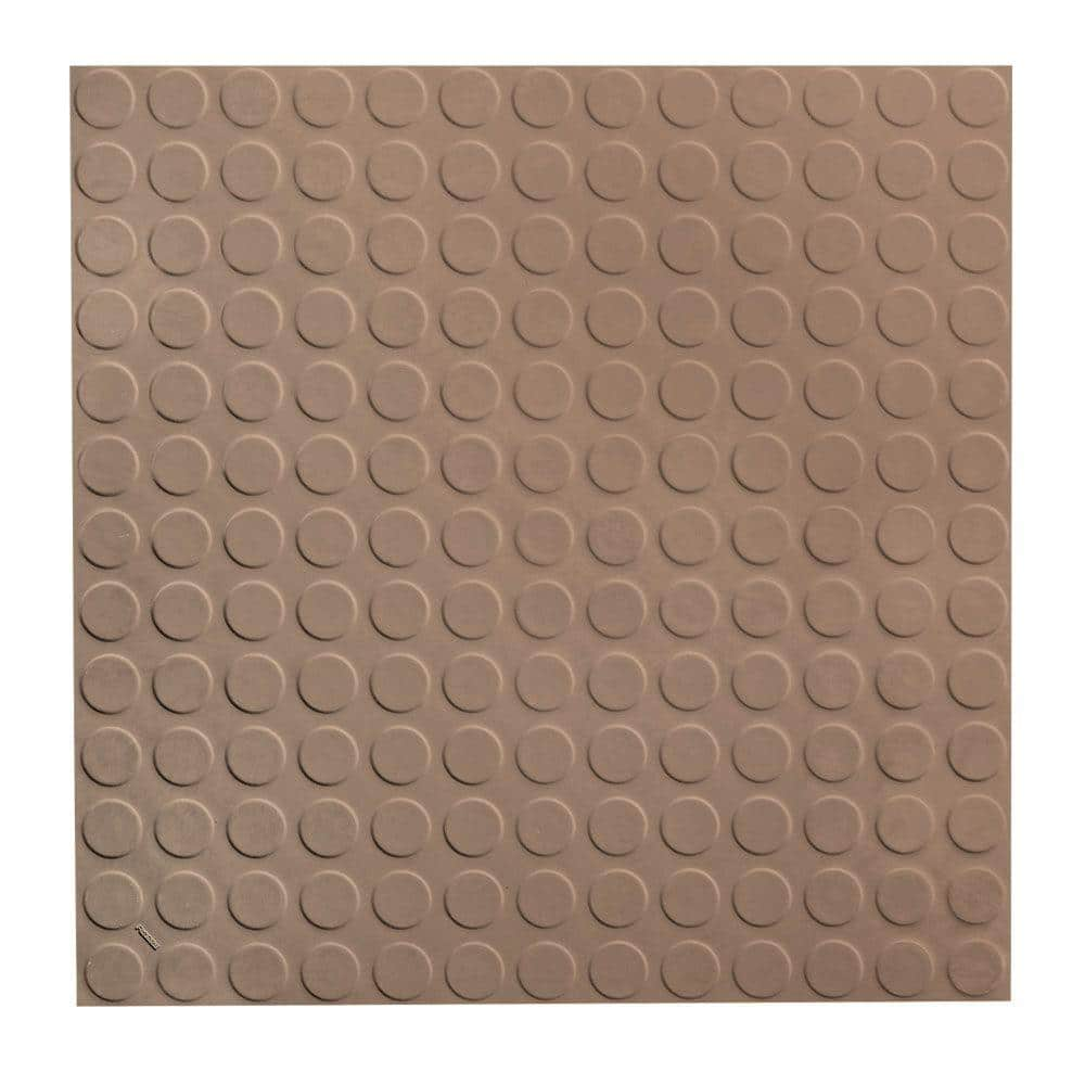 ROPPE Vantage Circular Profile 19.69 in. x 19.69 in. Fig Rubber Tile ...