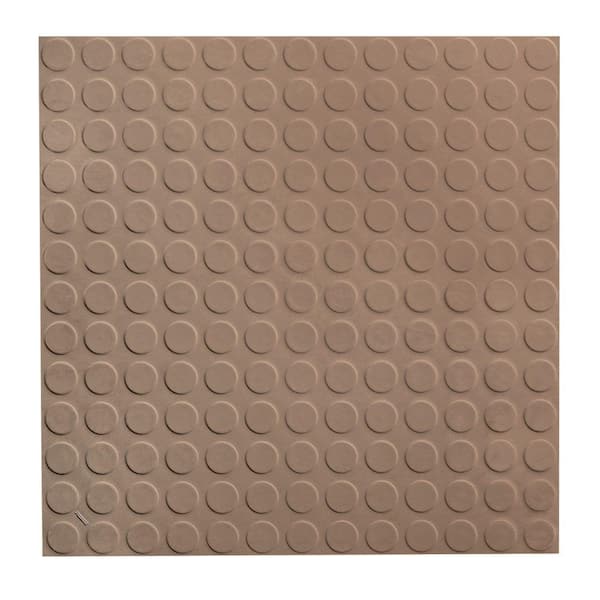 ROPPE Vantage Circular Profile 19.69 in. x 19.69 in. Fig Rubber Tile