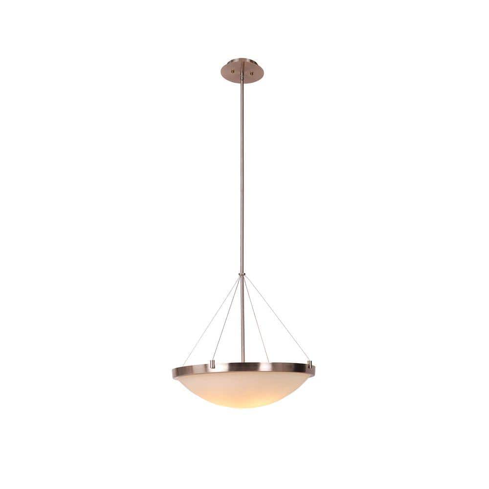 Eastport 3-Light Satin Nickel Bowl Contemporary Standard Pendant Light price history on PriceWatchPro